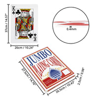 1 x RAW Customer Returns BELLE VOUS Jumbo Playing Cards with Plastic Coating - 37 x 26 cm Giant Playing Cards Game Card Set for All Ages - Indoor Outdoor Plastic Playing Cards for Family, Party, Poker Cards, Games Cards - RRP €25.99