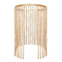 1 x RAW Customer Returns CHIC DIARY Glitter Rhinestone Belt Body Chain Fringe Skirt Chain Belt Waist Chain Decorative Rhinestone Hip Chain Silver Gold - RRP €30.24