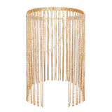 1 x RAW Customer Returns CHIC DIARY Glitter Rhinestone Belt Body Chain Fringe Skirt Chain Belt Waist Chain Decorative Rhinestone Hip Chain Silver Gold - RRP €30.24