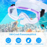 1 x RAW Customer Returns Children s Snorkel Set Snorkeling Diving Goggles with 180 Panoramic Field of View Diving Mask Snorkel Mask Diving Set Waterproof Snorkel Goggles for Boys Girls Purple  - RRP €15.11