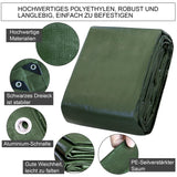 2 x Brand New STARPYNG -180g m Green 3m x 3m Tarpaulin Waterproof Heavy Duty Poly Tarpaulin Cover Suitable for Reinforced Edges of Roofs, Camping, Patios, Swimming Pools - RRP €40.32