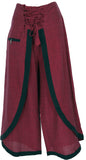 1 x RAW Customer Returns GURU SHOP Palazzo pants, culottes, oriental pants, summer pants, wine red, cotton, size S 36  - RRP €27.44