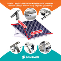 2 x RAW Customer Returns SAVOLAR solar module bracket balcony power plant up to 55.6 cm 22 inches angle adjustable 0-90 , robust tilt brackets for solar panel fastening photovoltaic system, balcony power plant bracket - RRP €47.98