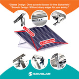 2 x RAW Customer Returns SAVOLAR solar module bracket balcony power plant up to 55.6 cm 22 inches angle adjustable 0-90 , robust tilt brackets for solar panel fastening photovoltaic system, balcony power plant bracket - RRP €47.98