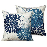 2 x Brand New LOMOHOO Cushion Covers 45 x 45 cm Cushion Cover Decorative Cushion Cover Geometric Flower Pattern Cushion Modern Abstract Cushion Cover Pack of 2 Linen Cushion Covers Suitable for Living Room Garden Cushion Decor - RRP €40.8