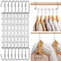 1 x RAW Customer Returns HOUSE DAY Clothes Hangers Space Saving Non-Slip Closet Organizer 8 Pieces Made of Metal for Heavy Clothes L26cm - RRP €17.03