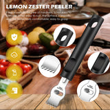 8 x Brand New Lemon Zester Peeler, Professional Lemon Zester with Cinnamon Knife Stainless Steel Lemon Slice for Gin Cocktails, Limes Oranges, Kitchen Tool PP Handle, 6.1 Inches  - RRP €48.32