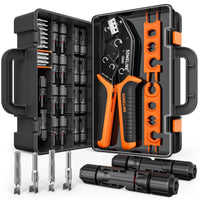 1 x RAW Customer Returns SOMELINE solar connector crimping pliers set for 2.5 4 6mm solar cable, 12 pairs of male female solar panel cable connectors, 1 pair of solar connector keys, connector solar system, PV connector tool- RRP €30.98