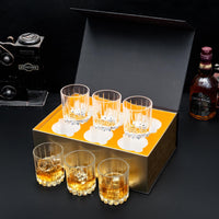 1 x RAW Customer Returns KANARS Lead-free crystal whiskey glasses with luxury box, 300 ml whiskey glass for Scotch, bourbon, liqueur and cocktail drinks, pack of 6 - RRP €36.79