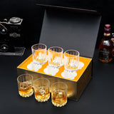 4 x Brand New KANARS Lead-free crystal whiskey glasses with luxury box, 300 ml whiskey glass for scotch, bourbon, liqueur and cocktail drinks, 6 pieces - RRP €147.16