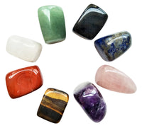 2 x RAW Customer Returns Mina Heal 8-piece healing stones, crystals, gemstones for children, gemstone healing stones, chakra stones - RRP €25.98