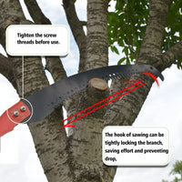 1 x RAW Customer Returns SUNORCHID branch saw with handle 4 m hand saw adjustable length tree saw garden tool set high pruner high reach pole with carrying bag, cuts cleanly and quickly for branches - RRP €47.02