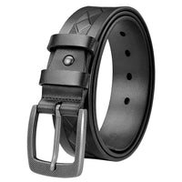 3 x Brand New quipuda leather belt men s black, Italy genuine leather, solid belt men s leather for men s jeans - RRP €42.3