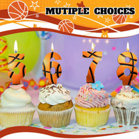 1 x Brand New Photect 11 Pieces Basketball Birthday Candles Number 5-9 Cake Candles Number Candle Cupcake Topper Basketball Cake Decoration for Birthday Cake Children Boy Girl Sports Party Supplies Number 6  - RRP €20.4