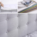 1 x RAW Customer Returns Back Cushion Bed Reading Pillow Lumbar Cushion Cover Washable Without Headboard Backrest Cushion for Beds Sofa Back Cushion 2 Colors LINLIN Colour Gray, Size 180 cm  - RRP €130.94