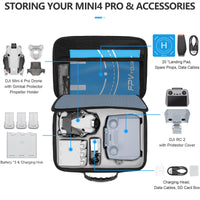 1 x RAW Customer Returns FPVtosky Mini 4 Pro Accessory Bundle 7-in-1 Accessory Set, Mini 4 Pro Carrying Case, ND Filter Set, RC2 Sun Hood Cover, Lanyard, Lens Cap, Screen Protector, Propeller Holder Strap for DJI Mini 4 - RRP €76.48