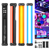 1 x RAW Customer Returns Soonpho 2 Pack RGB Photo Stick Light LED Tube Light Stick Bar for Photography Video with 4000mAh Battery, CRI 97 , 2500K-8500K, Adjustable Brightness 21 Effects for TikTok, Youtube - RRP €76.99