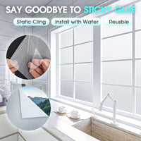 40 x Brand New ouyili Static Window Film Self-Adhesive Opaque, including eBook with professional tips - Privacy Film Window with Anti-UV - Frosted Glass Film - Static Adhesive Bathroom Privacy Frosted Film 30 cm 200 cm  - RRP €326.4