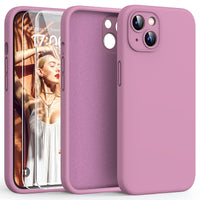 1 x RAW Customer Returns HATOSHI 3-in-1 iPhone 13 case with 2 pieces of protective glass, liquid silicone, anti-slip, scratch-resistant, shockproof mobile phone case, iPhone 13 protective case, lilac purple - RRP €18.04