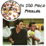 2 x Brand New Friends Puzzle 1000 Pieces and Pack of 4 Jigsaw Puzzle 250 Pieces, Friends Gifts 4 in 1  - RRP €20.3