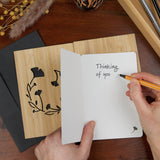 2 x RAW Customer Returns LIVAIA Thank you card in bamboo wood with paper and envelope - RRP €15.64