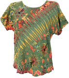 1 x RAW Customer Returns GURU SHOP Batik T-Shirt, Blouse Top, Women, Lemon, Synthetic, Size 38 - RRP €24.1