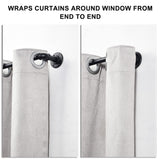 1 x RAW Customer Returns Black Curtain Rod Extendable Metal, Industrial Adjustable Extendable Curtain Rods for Eyelet Curtains, Industrial Curtain Rod for Windows 67 cm - 122 cm. 67 cm - 122 cm  - RRP €25.4