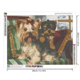 3 x Brand New YSCOLOR Diamond Painting 5D DIY Diamond Painting Cute Dog Embroidery Full Round Diamond Cross Stitch Rhinestone 2019 Decor 30X40cm - RRP €38.97