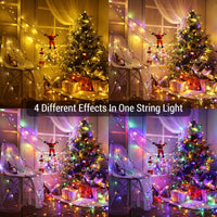 1 x RAW Customer Returns Christmas Decoration Fairy Lights, BrizLabs 30M 300 LED Outdoor Christmas Tree Fairy Lights Power Warm White and Colorful Dimmable 11 Modes with Remote Control Waterproof Lights for Indoor House Wedding Party Garden - RRP €29.99