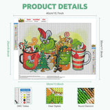 7 x Brand New RICUVED Christmas Diamond Painting Set, 5D Diamond Painting Pictures Adults Grinch Diamond Painting Children, Full Drill Diamond Painting Pictures Winter Diamond Painting for Home Decor 30 x 40 cm - RRP €55.93