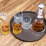 1 x Brand New KANARS Crystal Whiskey Decanter and Glasses, 550 ml Decanter with 4 300 ml Whiskey Glasses for Cognac, Martini, Whiskey, Scotch, Bourbon, Cocktail, Unique Stylish Gift Box, 5-Piece Set - RRP €55.99