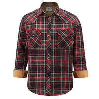 10 x Brand New Coevals Club Men s Lumberjack Shirt Flannel Shirt Long Sleeve Checkered Snap Buttons Cotton with Pocket Regular Fit Casual Shirt Red Green Checkered 14 2XL  - RRP €362.9