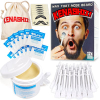 2 x RAW Customer Returns Nose wax kit, 100g of wax, 24 applicators. The original and best nose hair removal kit from Kenashii. For men and women. 12 applications, conditioner wipes, mustache protectors - RRP €31.98