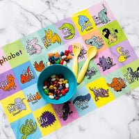 2 x Brand New Youngever 80 Pack 45CM x 30CM Disposable Placemats Table Top, Extra Sticky 4 Sides Adhesive Peel and Stick Strip Disposable Mats for Kids Toddlers Baby Children Alphabet  - RRP €40.8