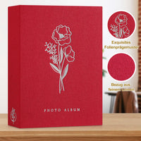 1 x RAW Customer Returns Lanpn photo book for self-design 80 black pages, linen DIY scrapbook album with 10 metal pens as a gift for wedding anniversary, Christmas, birthday friends and family red, 22.5 x 29.5 cm  - RRP €17.99