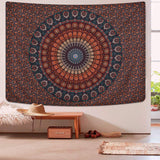 1 x RAW Customer Returns Alishomtll Mandala Wall Hanging Bohemian Tapestry Sand Towel Tapestry Yoga Psychedelic Decorative Cloth Tapestry Large Tablecloth 150 x 130cm - RRP €14.5