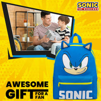 1 x RAW Customer Returns SONIC THE HEDGEHOG Boy Girl Backpack, School Backpacks for Children, Original Gifts, Children s Backpack, Official Merchandising Blue Yellow, One Size  - RRP €22.61