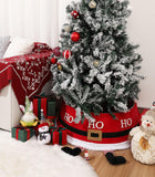 1 x RAW Customer Returns Lewondr 3D Christmas Tree Skirt, 77CM Christmas Tree Collar with Faux Fur, Foldable Christmas Tree Base Cover Christmas Decoration, Elf Feet, Red - RRP €21.55