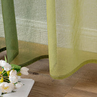 1 x RAW Customer Returns MIULEE Curtains Oliver Green Transparent Living Room Modern Curtain Two-Tone Sliding Curtains Curtains Bedroom Set of 2 140 x 245 cm - RRP €23.49