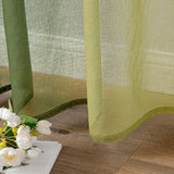 1 x RAW Customer Returns MIULEE Curtains Oliver Green Transparent Living Room Modern Curtain Two-Tone Sliding Curtains Curtains Bedroom Set of 2 140 x 245 cm - RRP €23.49