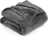 1 x RAW Customer Returns Utopia Bedding Bed Blankets for Bed, Cozy, Soft, Light, Warm and Breathable Blanket for Chair and Sofa 220x240 cm Gray - RRP €20.99