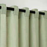 1 x RAW Customer Returns MIULEE Curtains Looped Voile Curtain Modern Linen Look Semi-Transparent for Living Room Bedroom Room Divider Sliding Curtain Set of 2 Stores Green 245x140 cm - RRP €37.8