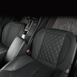 1 x RAW Customer Returns Vankerful 2-Pack Leather Front Car Seat Covers, Under Seat Covers for Cars, Driver Car Seat Cushion Cover, Luxury Seat Protectors, Waterproof, Anti-Slip, Full Wrap, for Most Vehicles, Trucks, SUVs Black  - RRP €49.99