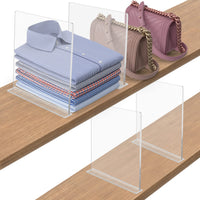 1 x RAW Customer Returns FNG8 Clear Acrylic Drawer Dividers 4 Pack - Vertical Drawer Organizer System for Home, Shop Office - Transparent Closet Organizer Drawer Dividers for Clothes, Shoes Books - RRP €21.07