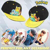 1 x RAW Customer Returns Pokemon Baseball Cap Snapback Cap Kids Boys Bucket Hat Kids Hats Fisherman Hat Boys Girls Fisherman Hat Fishing Hat Sun Hat Kids Pikachu Official Merchandise Black Yellow  - RRP €19.18