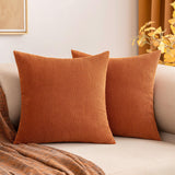 1 x RAW Customer Returns MIULEE Set of 2 Cushion Covers Decorative Pillows Grainy Decorative Pillowcase Cushion Cover Sofa Cushion Decorative Cover Soft Decorative Pillow Cushion for Living Room Bedroom 45 x 45 cm Caramel - RRP €22.49