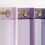 1 x RAW Customer Returns MIULEE Set of 2 Voile Curtains, Two-Tone Curtain with Eyelets, Transparent Curtain, Eyelet Curtain, Window Curtain, Translucent for Bedroom, 140 x 225 cm, Purple - RRP €29.24