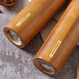 1 x RAW Customer Returns Sustainable salt and pepper mill set of 2 Height 21cm FSC-certified acacia wood Spice mills Premium grinders ceramic and stainless steel Brand neisie  - RRP €35.24