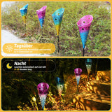 12 x Brand New JOYCREATOR Solar Lamps for Outdoor Garden 2 Pack, Metal Solar Lights for Outdoor with Ground Spike, LED Solar Garden Lights for Outdoor IP65 Waterproof Lawn Balcony Terrace Post Path Decoration Gifts - RRP €239.88