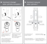 1 x RAW Customer Returns ABUS 28208 door cylinder lock with key, nickel-plated, 40x45 mm - RRP €27.99